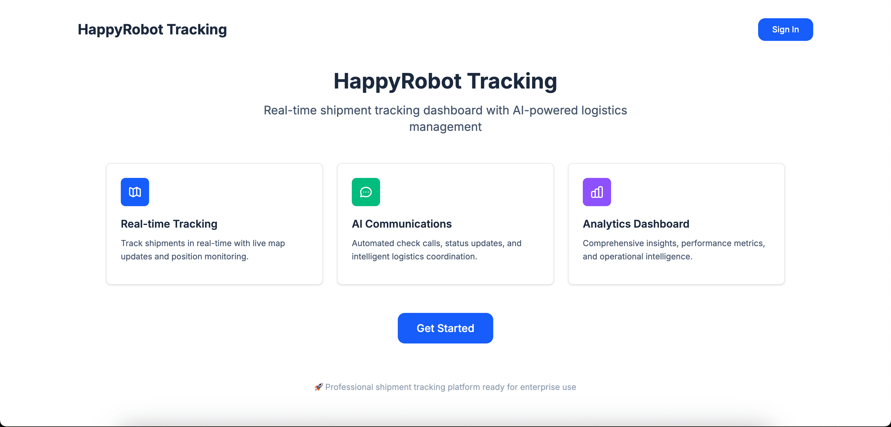 HAPPYROBOT TRACKING