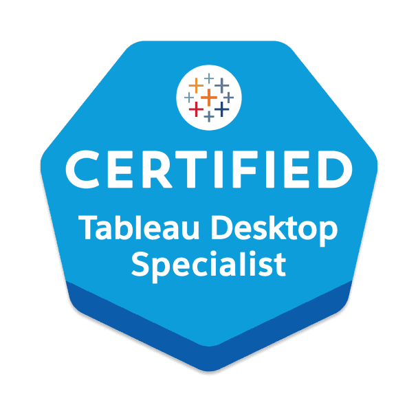 Tableau Desktop Specialist badge