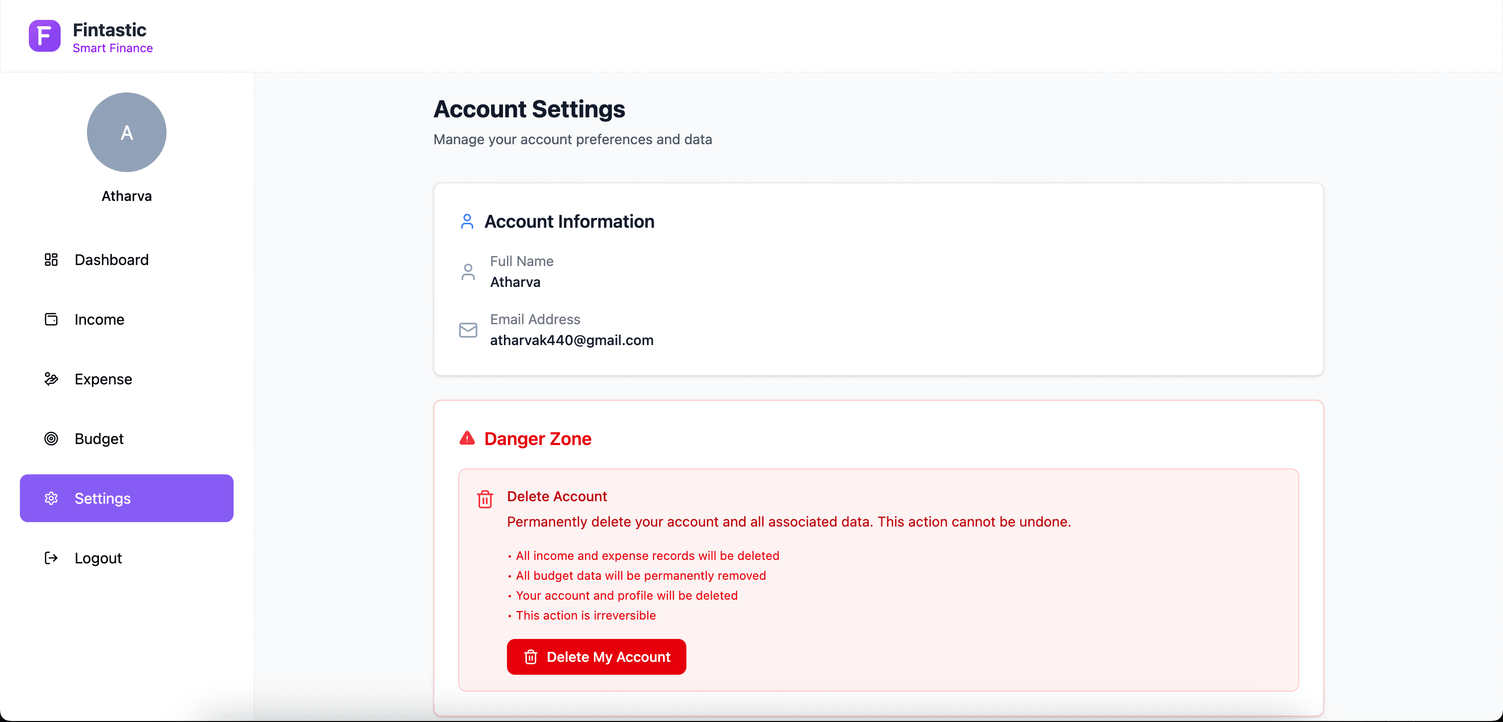 Settings & User Profile Management