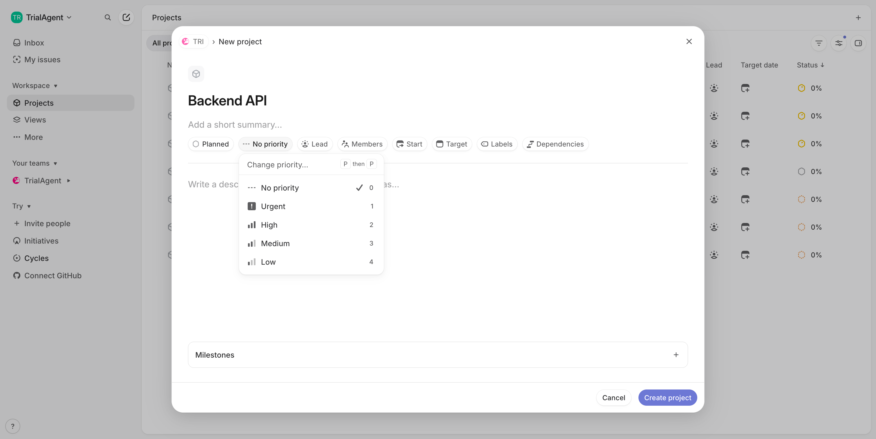 Step 7 — Select priority: Urgent