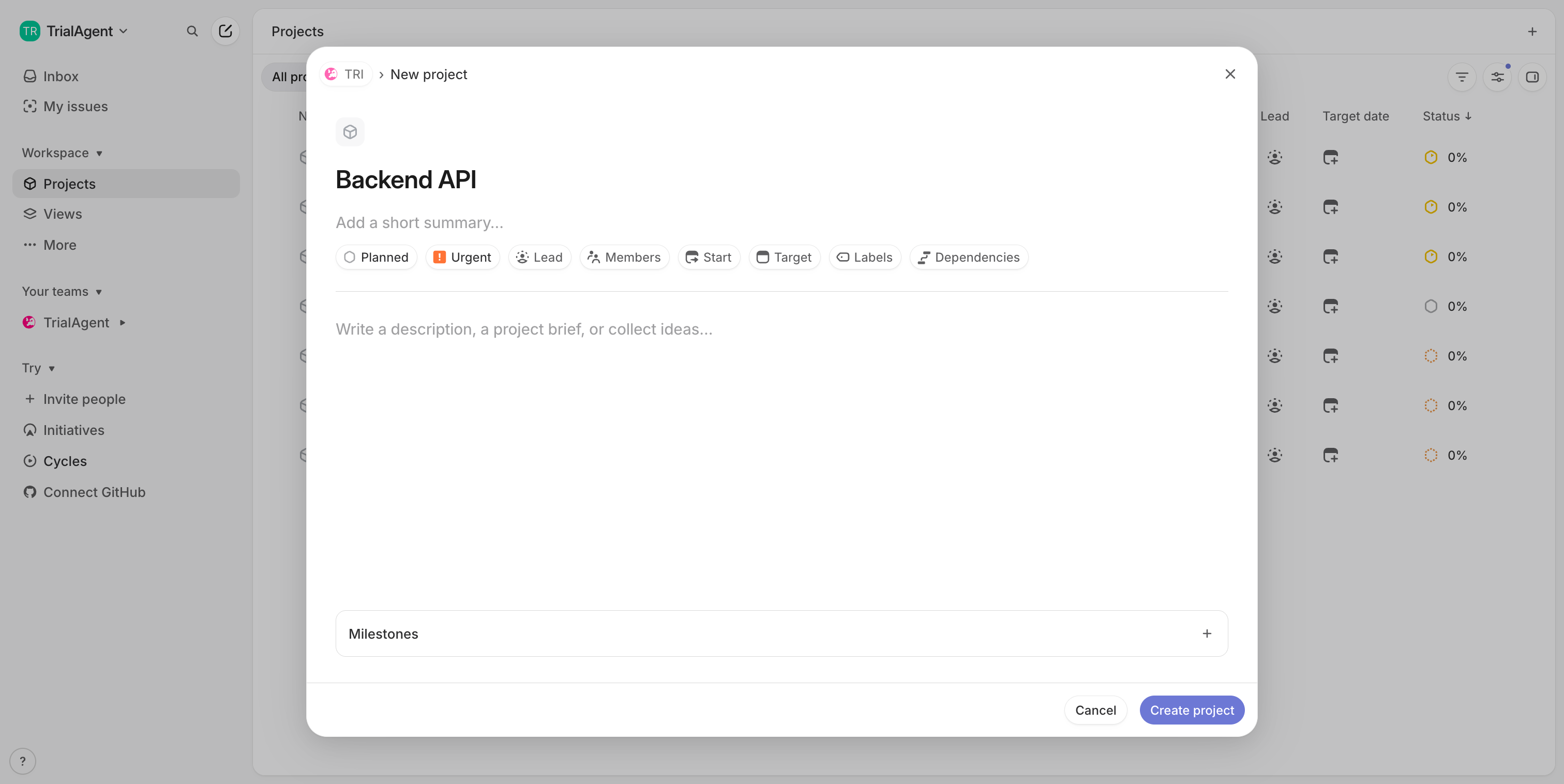 Step 8 — Write project description